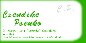 csendike psenko business card